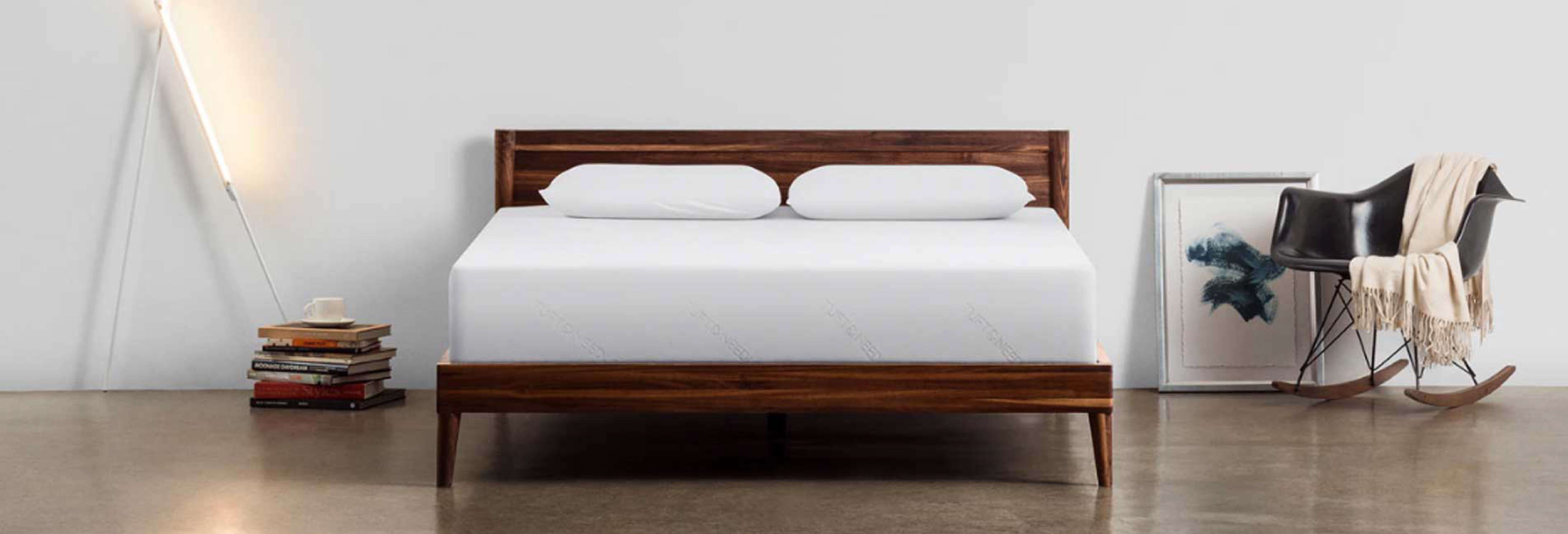 mattress on bedframe